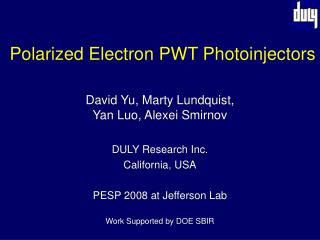 Polarized Electron PWT Photoinjectors