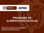 PROGRAMA DE ALIMENTACION ESCOLAR - slide 1