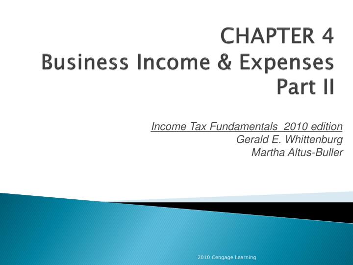 chapter 4 business income expenses part ii