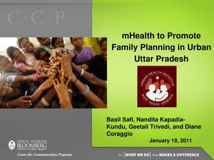 mhealth to promote family planning in urban uttar pradesh