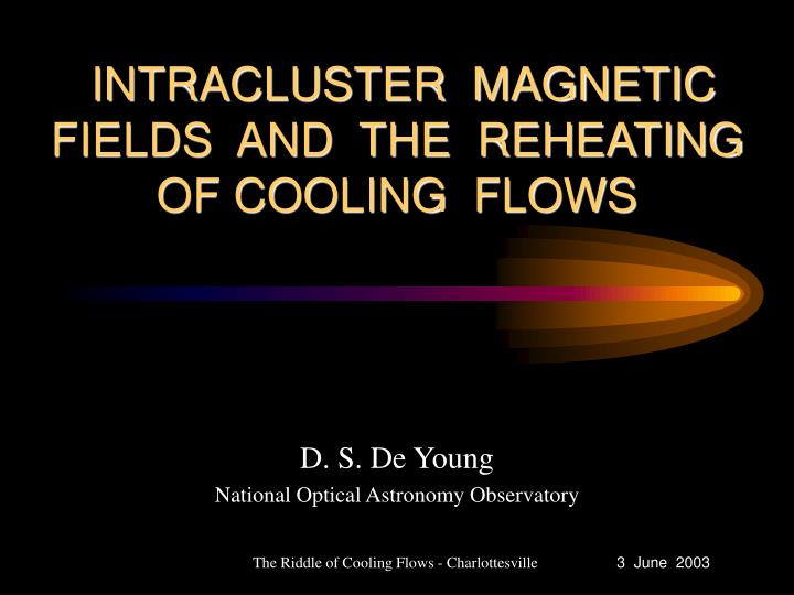 intracluster magnetic fields and the reheating of cooling flows