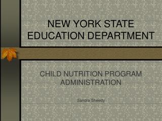 NEW YORK STATE EDUCATION DEPARTMENT