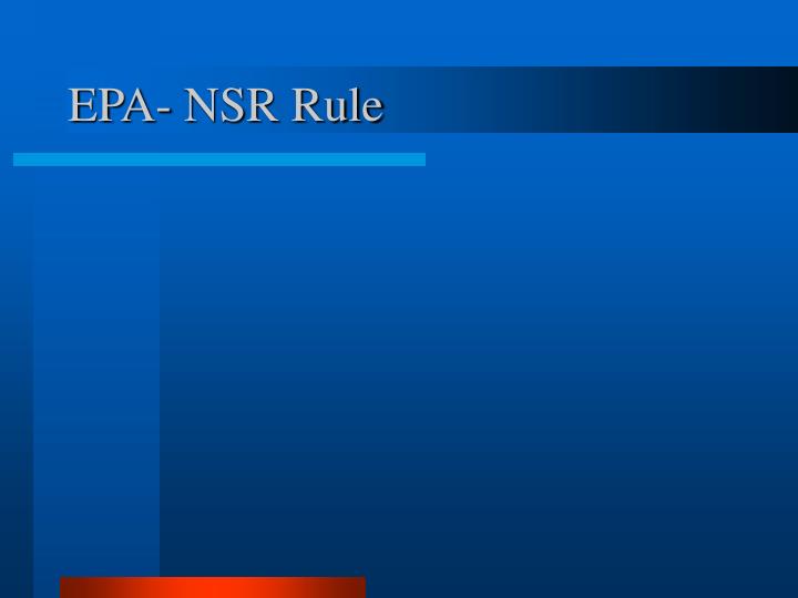 epa nsr rule