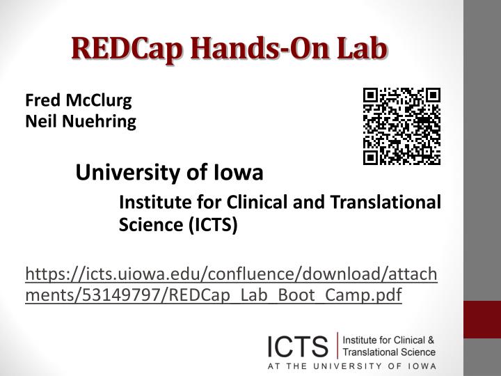 redcap hands on lab