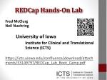 REDCap Hands-On Lab - slide 1