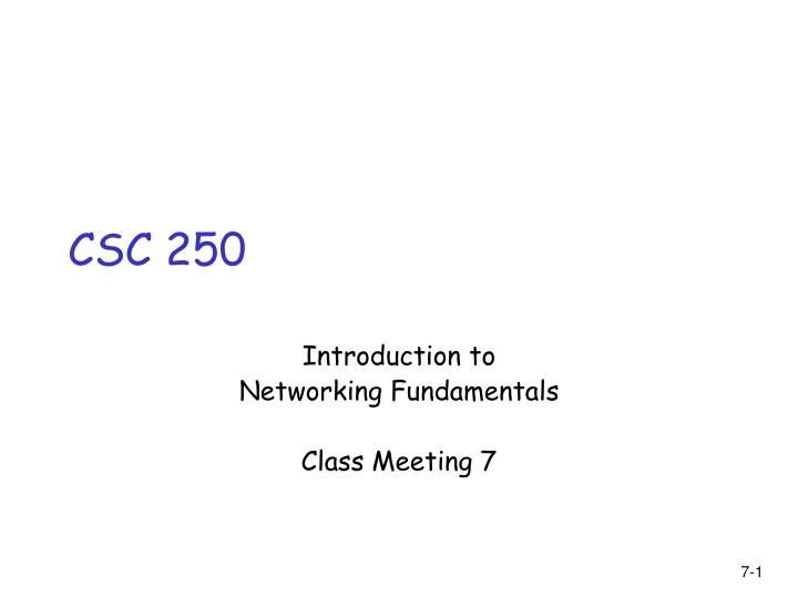 csc 250