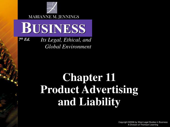 chapter 11 product advertising and liability