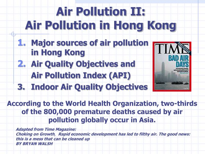air pollution ii air pollution in hong kong