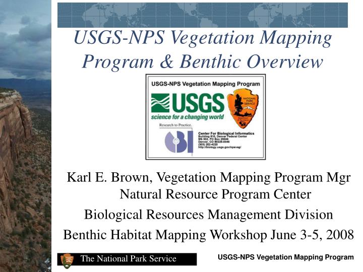 usgs nps vegetation mapping program benthic overview