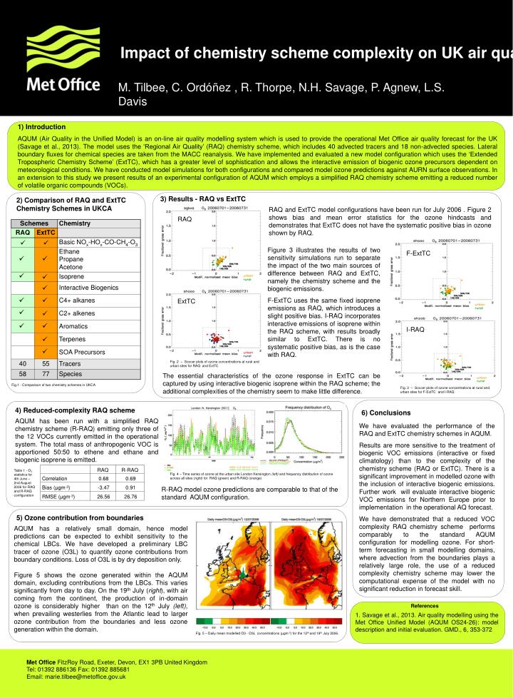 impact of chemistry scheme complexity on uk air quality modelling