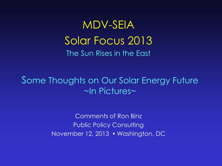 s ome thoughts on our solar energy future in pictures