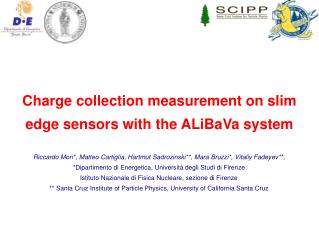 Charge collection measurement on slim edge sensors with the ALiBaVa system