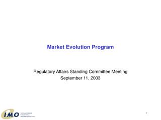 Market Evolution Program