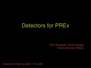 Detectors for PREx