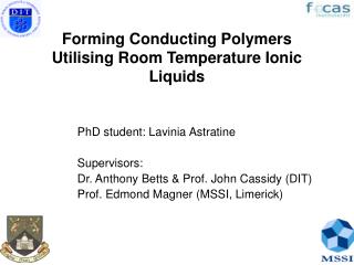 Forming Conducting Polymers Utilising Room Temperature Ionic Liquids