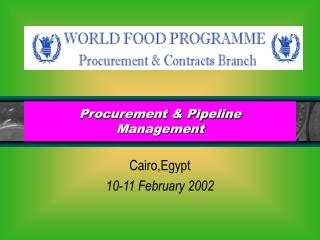 Procurement &amp; Pipeline Management