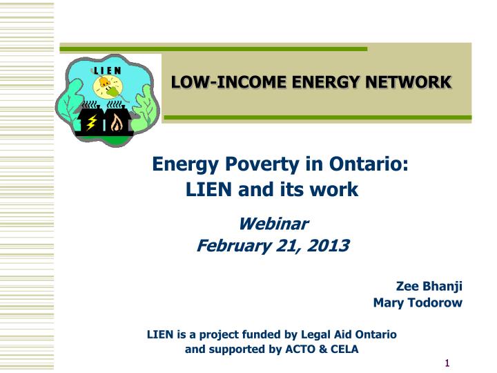 low income energy network