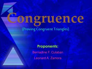 (Proving Congruent Triangles)