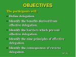 OBJECTIVES - slide 1