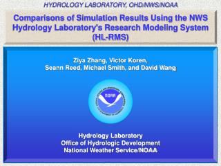 Comparisons of Simulation Results Using the NWS Hydrology Laboratory's Research Modeling System