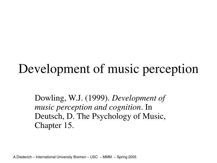 development of music perception