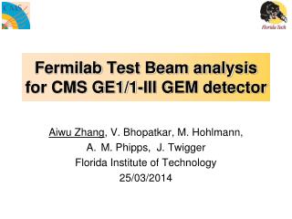 Fermilab Test Beam analysis for CMS GE1/1-III GEM detector