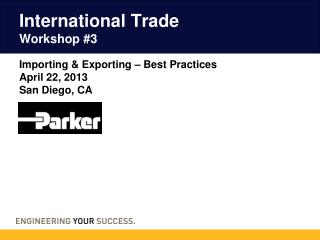 International Trade Workshop #3