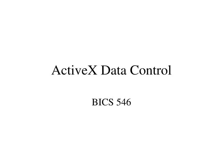 activex data control