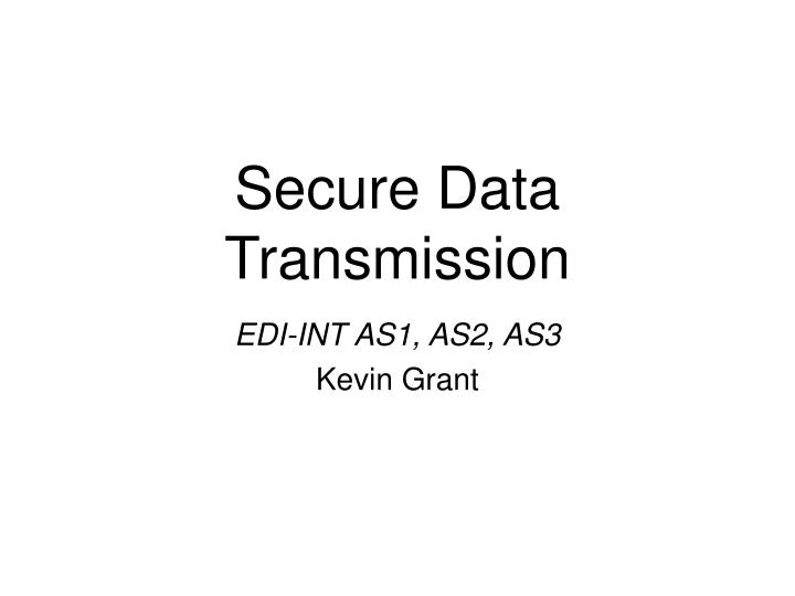 secure data transmission