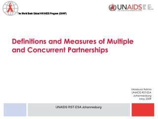 Definitions and Measures of Multiple and Concurrent Partnerships