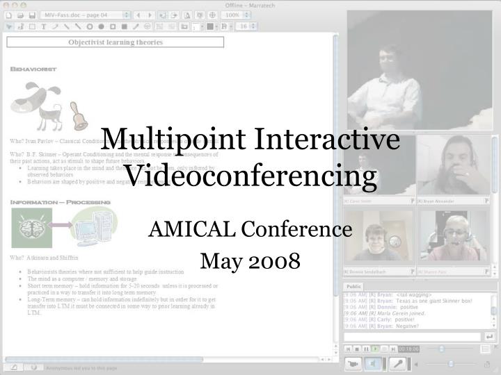 multipoint interactive videoconferencing