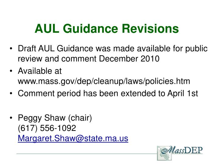 aul guidance revisions