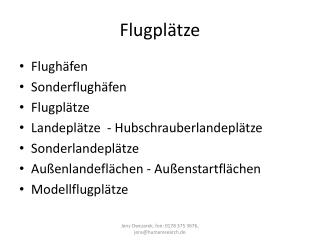 flugpl tze