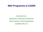 MAV Programme at CASDE - slide 1