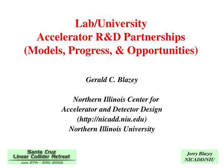 lab university accelerator r d partnerships models progress opportunities