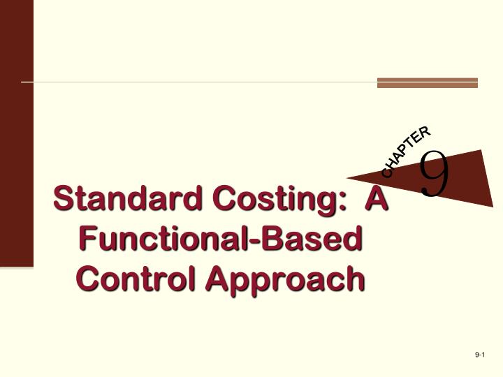 standard costing a functional based control approach