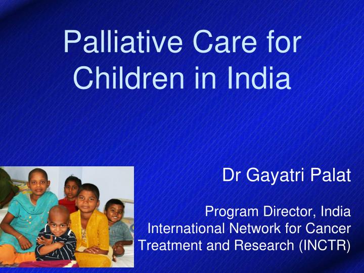 palliative care for children in india