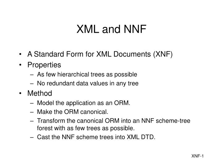 xml and nnf