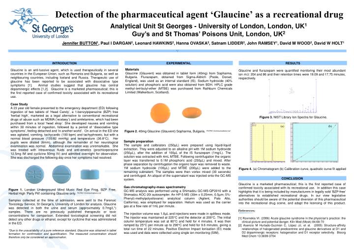 detection of the pharmaceutical agent glaucine as a recreational drug