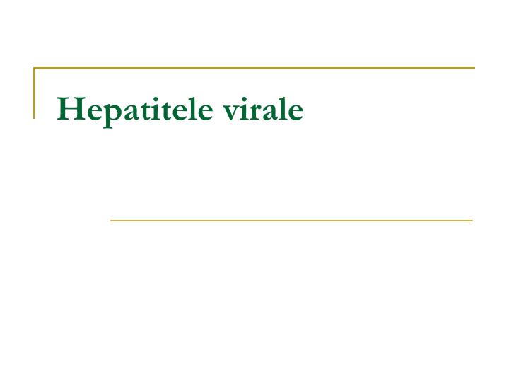 hepatitele virale