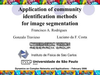 Application of community identification methods for image segmentation