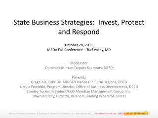State Business Strategies: Invest, Protect, Respond