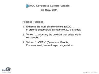 KOC Corporate Culture Update 30 May, 2011