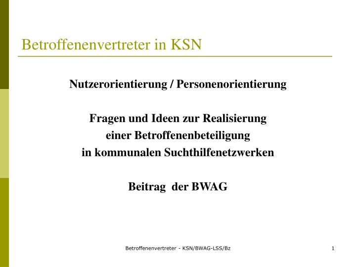 betroffenenvertreter in ksn