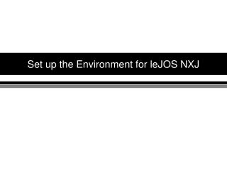 Set up the Environment for leJOS NXJ