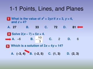 1-1 Points, Lines, and Planes