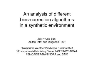 An analysis of different bias-correction algorithms in a synthetic environment