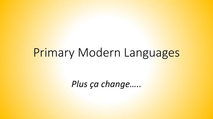 primary modern languages
