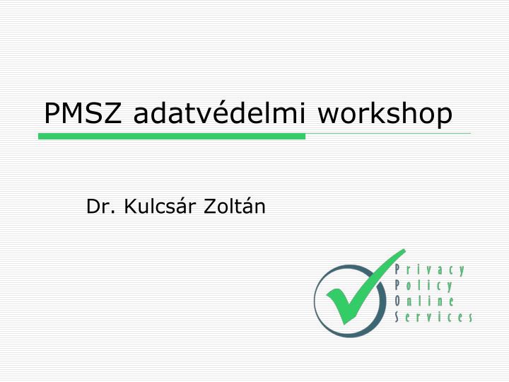 pmsz adatv delmi workshop