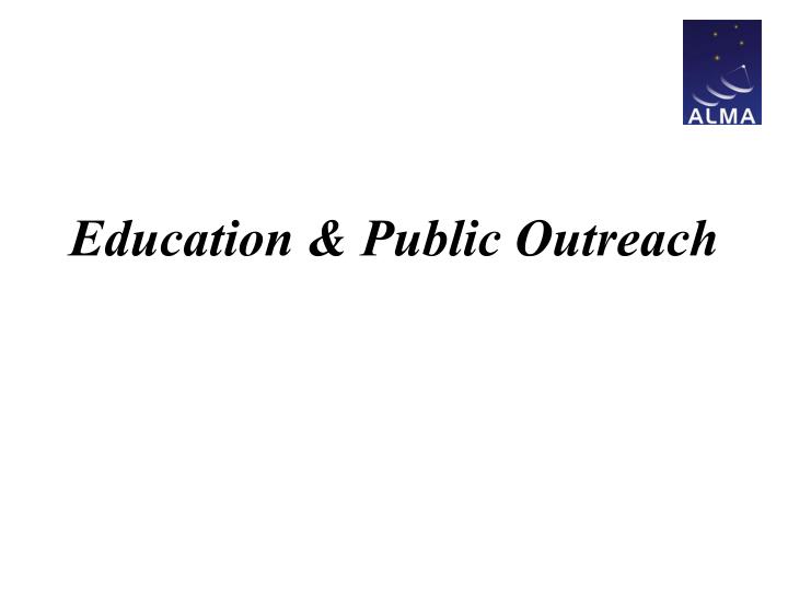 education public outreach